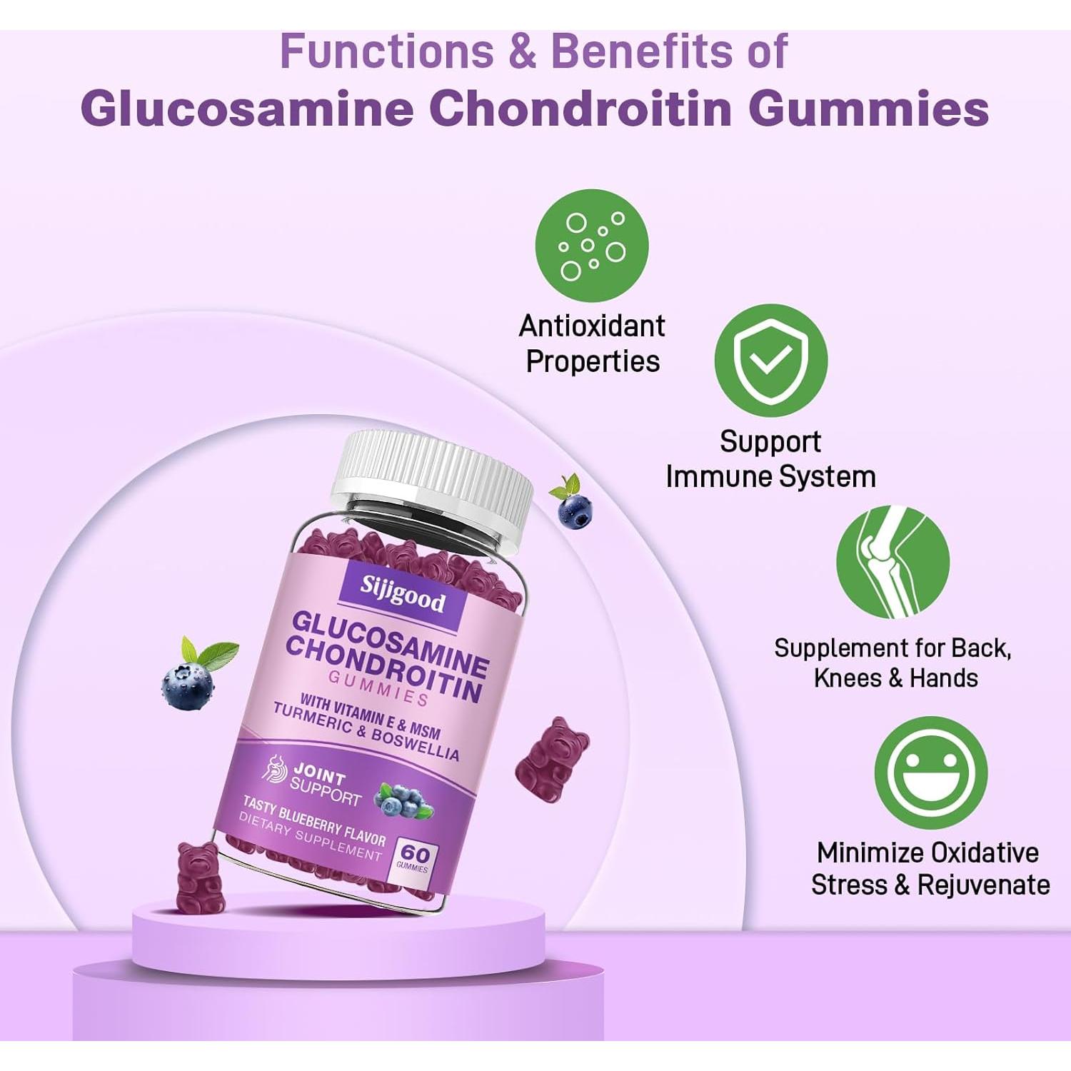 Gomitas de Glucosamina y Condroitina Sijigood 60 Unidades