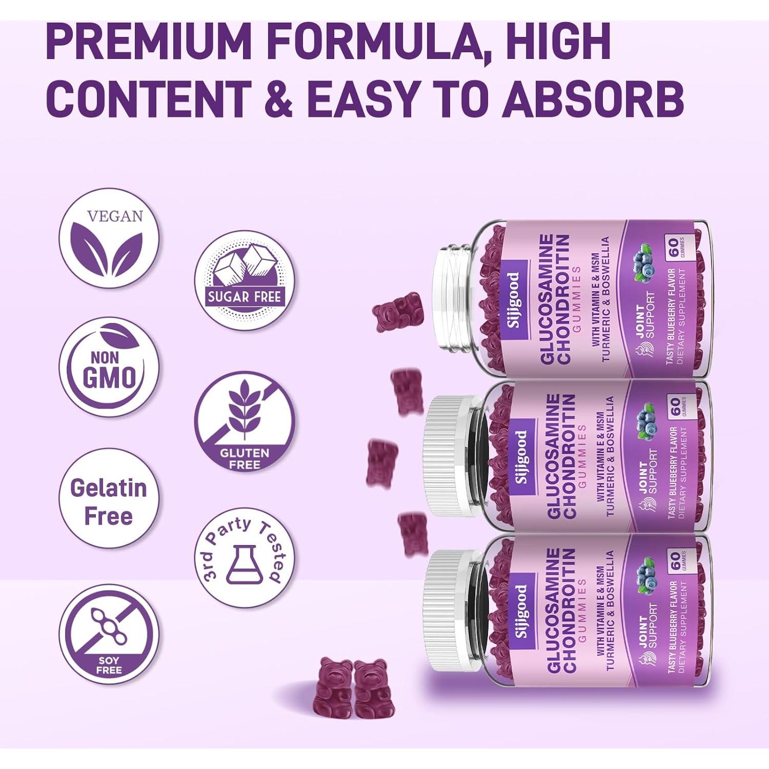 Gomitas de Glucosamina y Condroitina Sijigood 60 Unidades