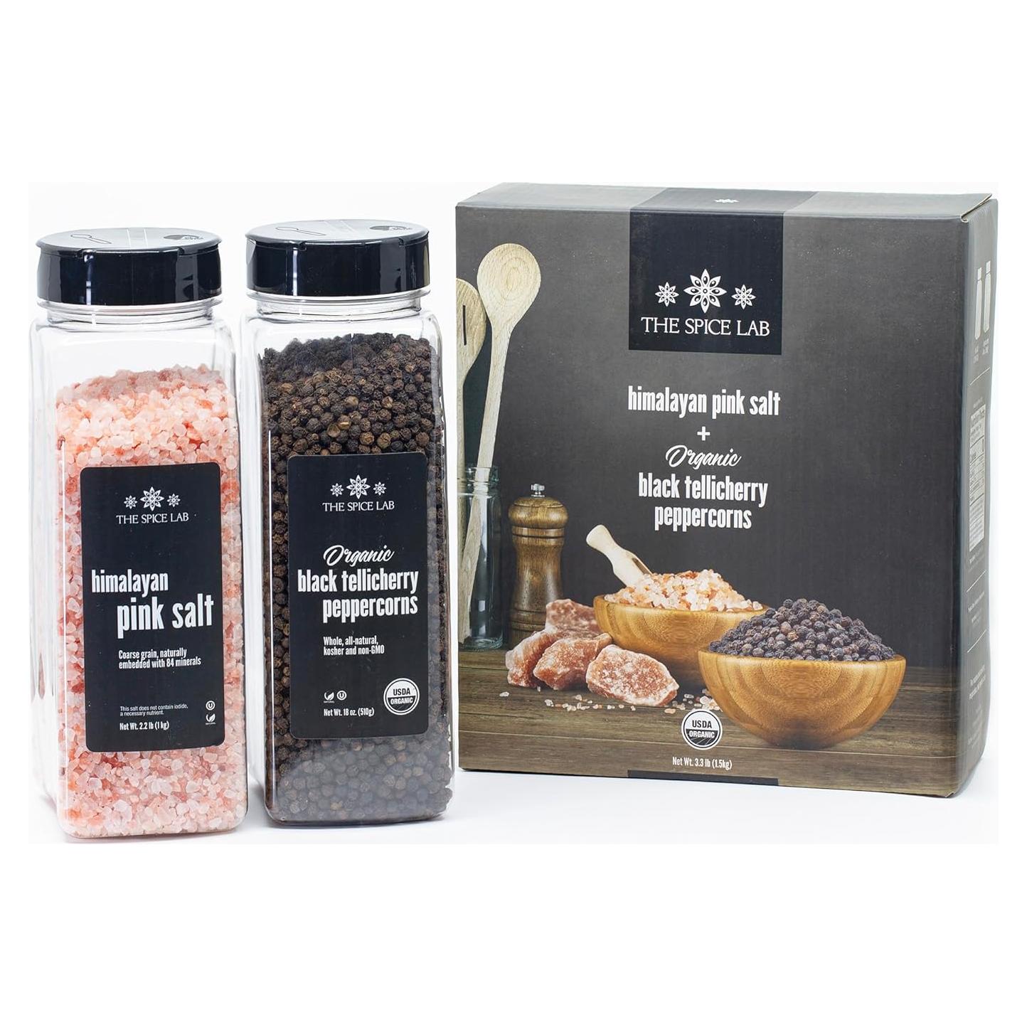 Sal de Himalaya Rosa Gruesa 1kg y Pimienta Tellicherry 510g - The Spice Lab