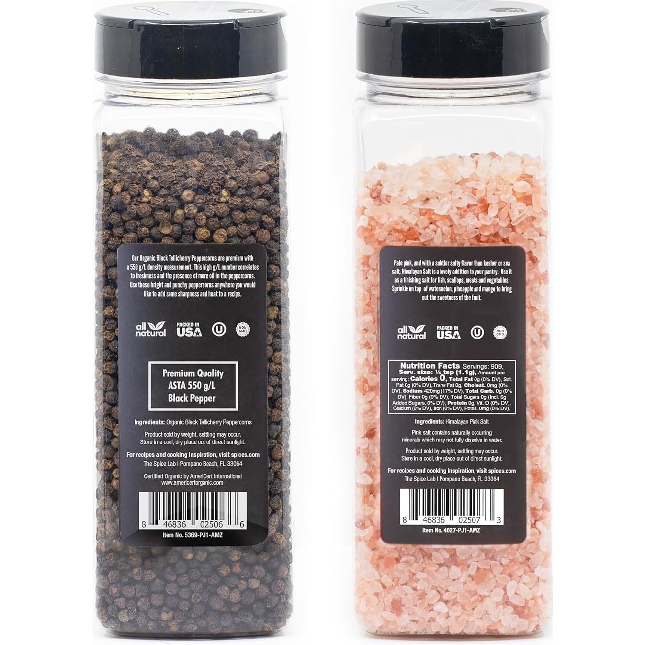 Sal de Himalaya Rosa Gruesa 1kg y Pimienta Tellicherry 510g - The Spice Lab