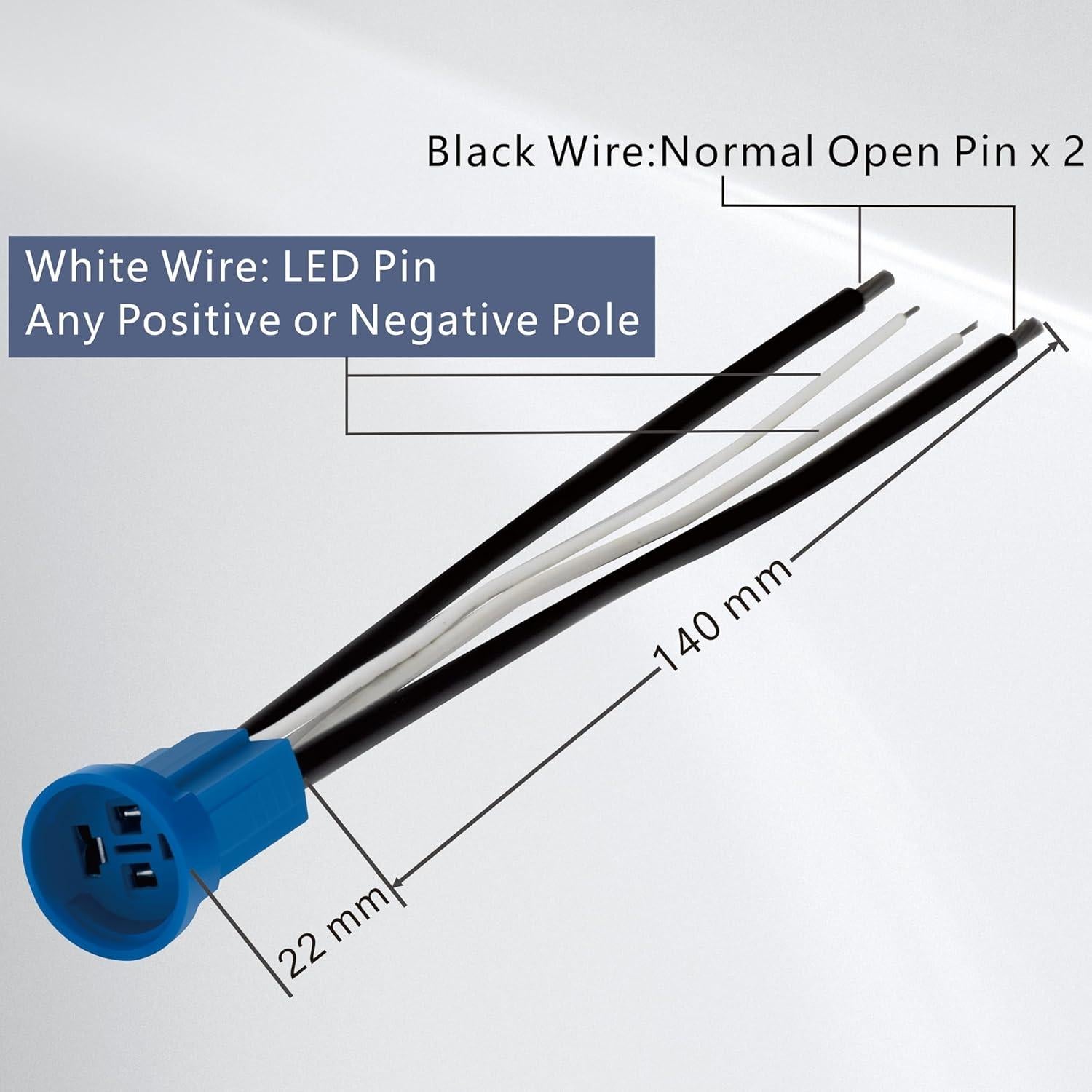 Interruptor pulsador LED aluminio 12-24V 20A IP67 Azul 16mm