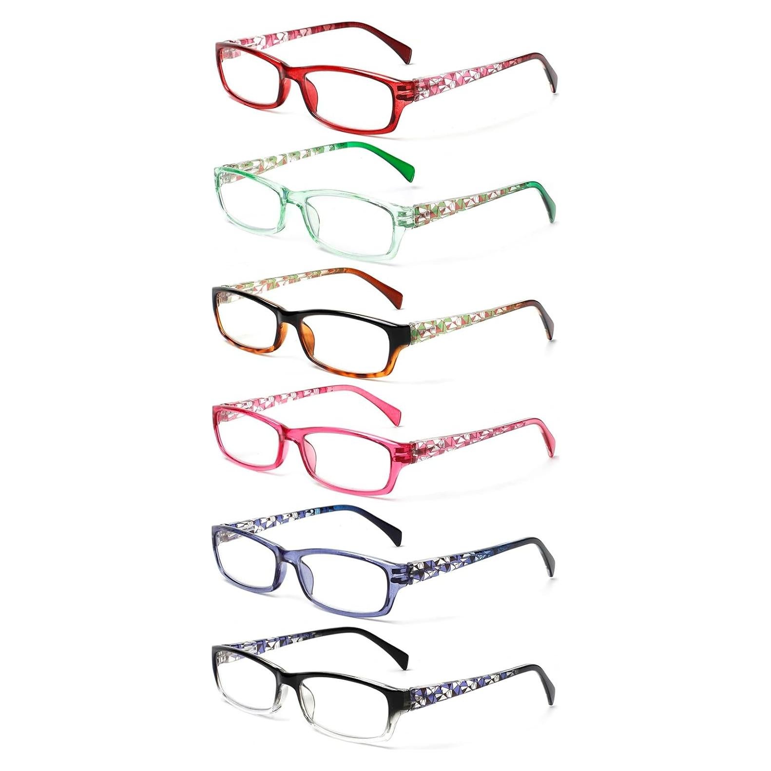 Gafas de lectura Kerecsen para mujeres 6 Pack con filtro UV