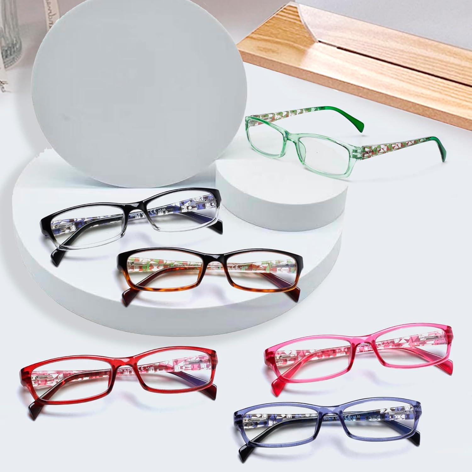 Gafas de lectura Kerecsen para mujeres 6 Pack con filtro UV