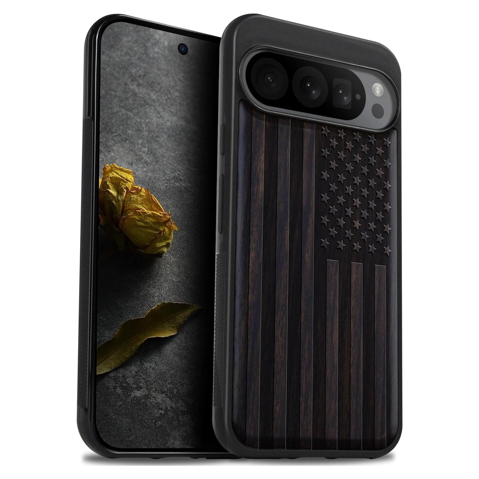 Funda Protectora Carveit para Google Pixel 9 Pro XL - Madera y TPU
