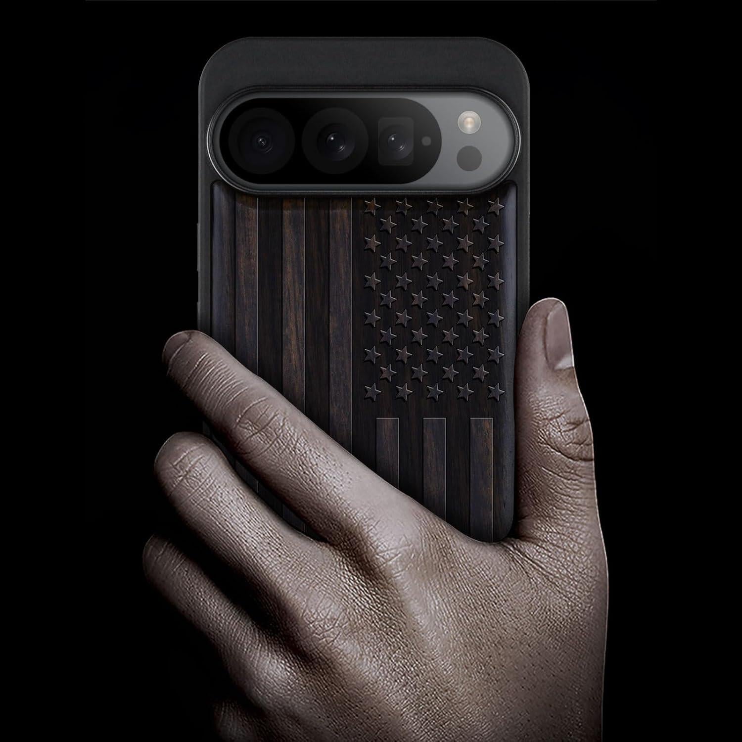 Funda Protectora Carveit para Google Pixel 9 Pro XL - Madera y TPU