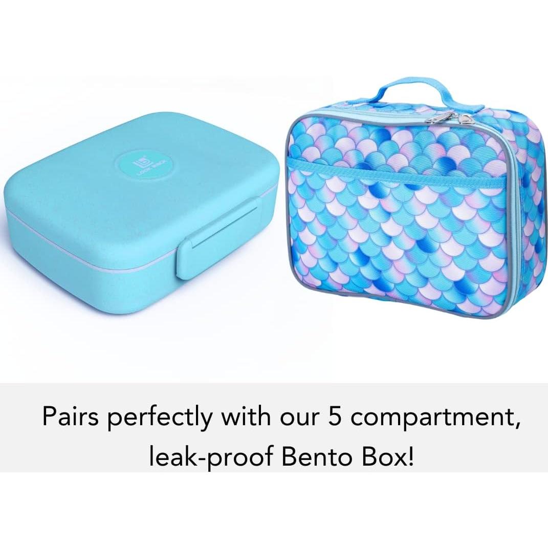 Caja de Almuerzo Aislada Fenrici Sirena Aqua 27.4x21.6cm