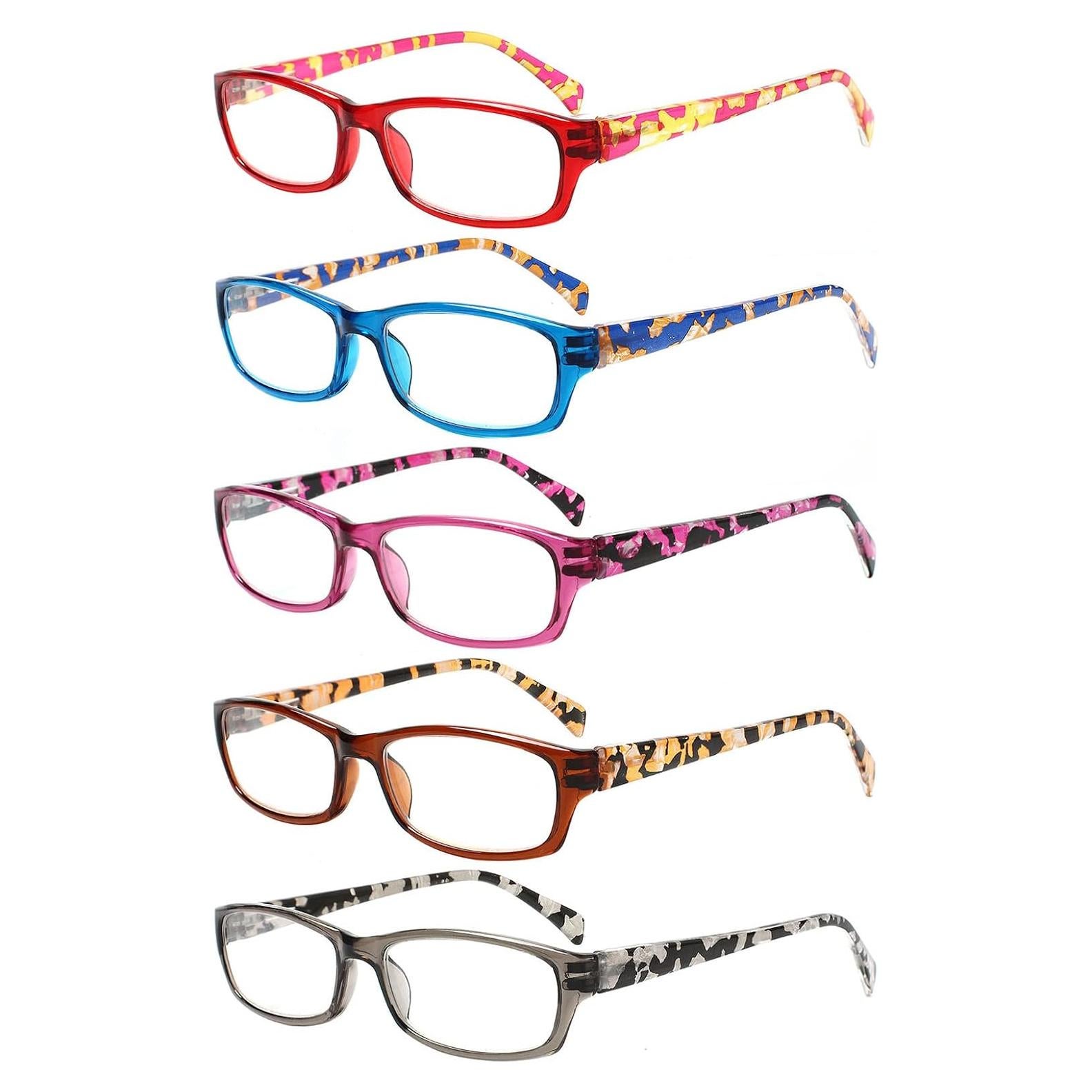 Gafas de lectura Kerecsen 5 pares moda unisex bisagra resorte