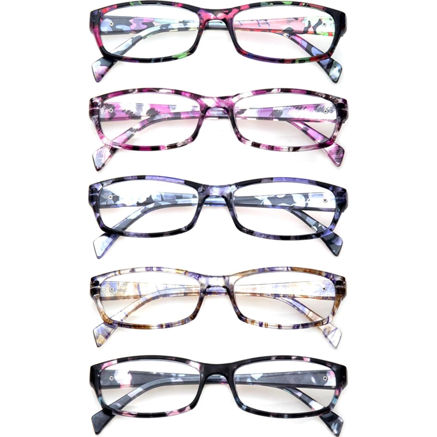 Gafas de lectura Kerecsen 5 pares moda mujeres bisagra