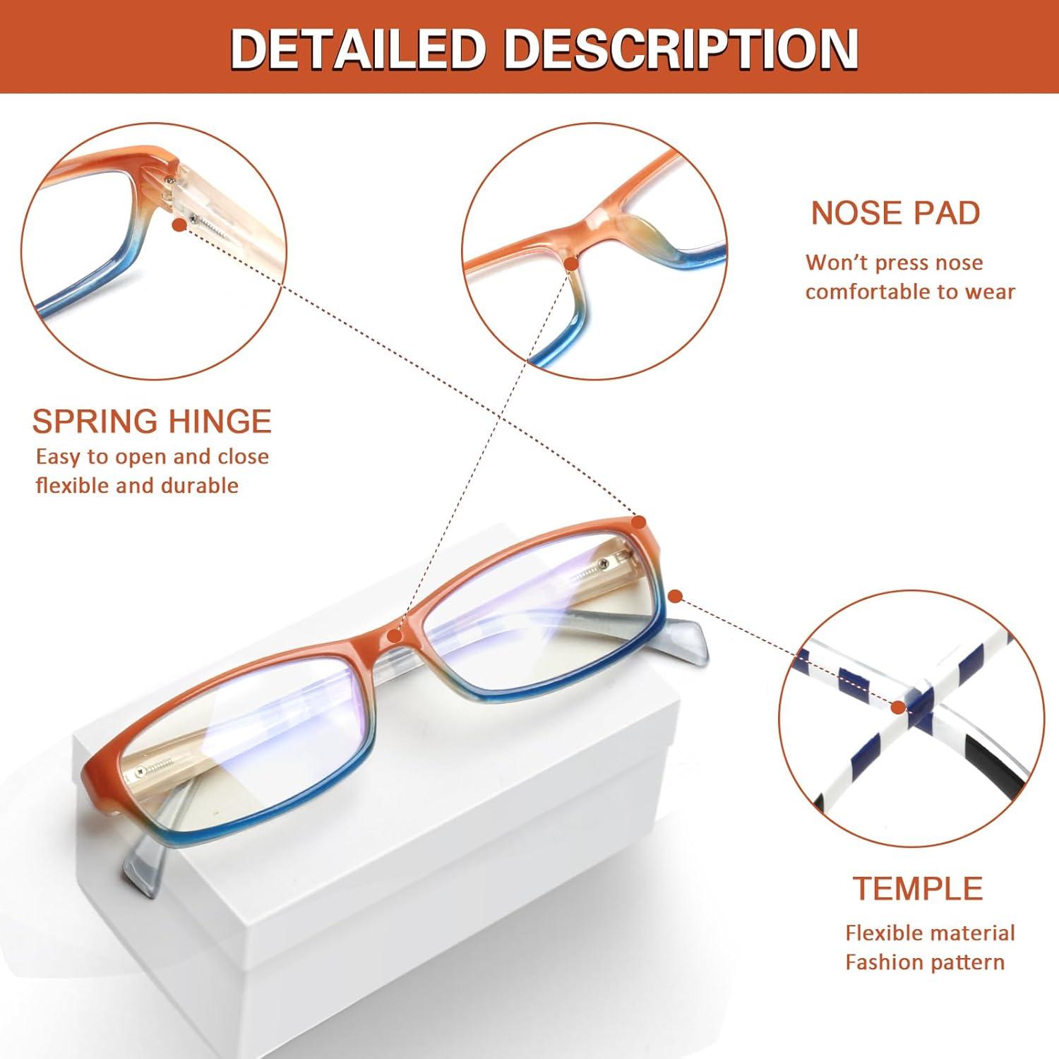 Gafas de lectura Kerecsen para mujeres 6 pares con filtro UV