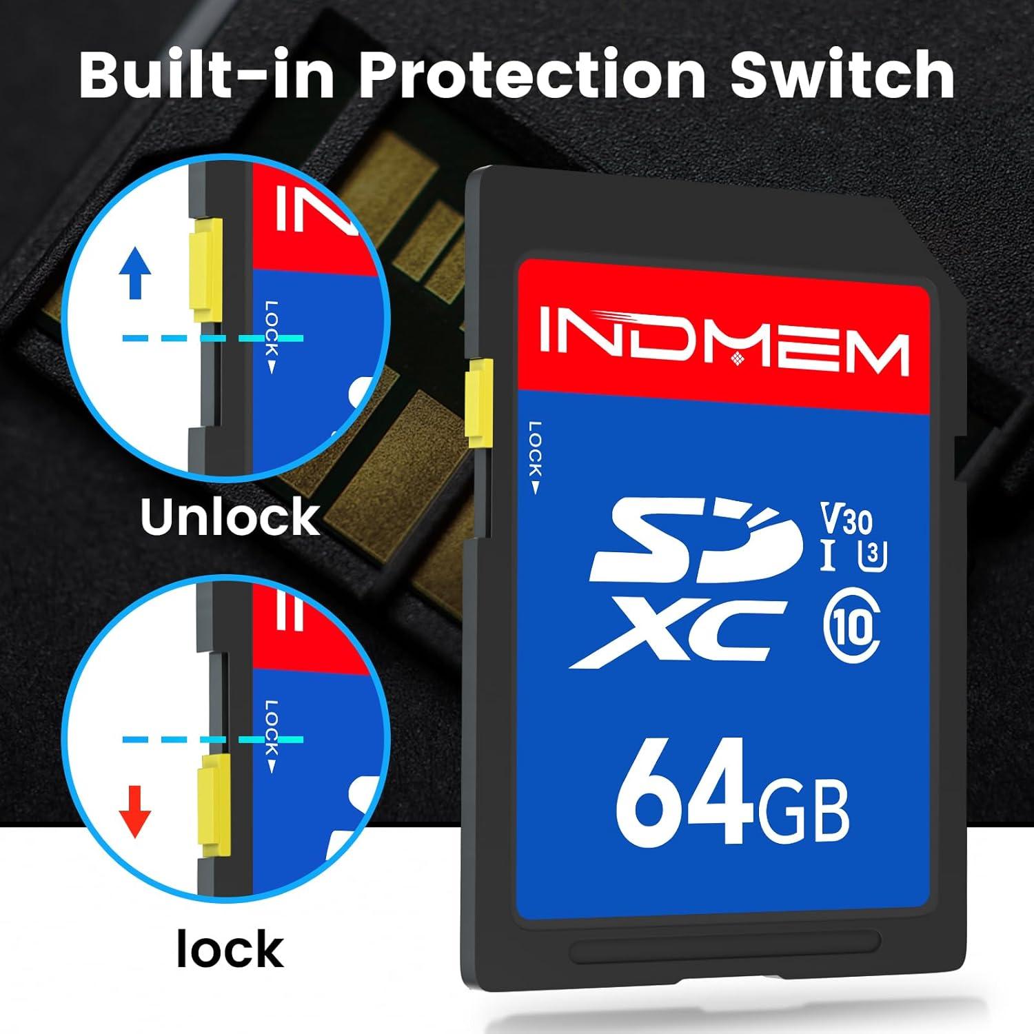 Tarjeta SD 64GB elecacc UHS-I V30 90MB/s para Cámara