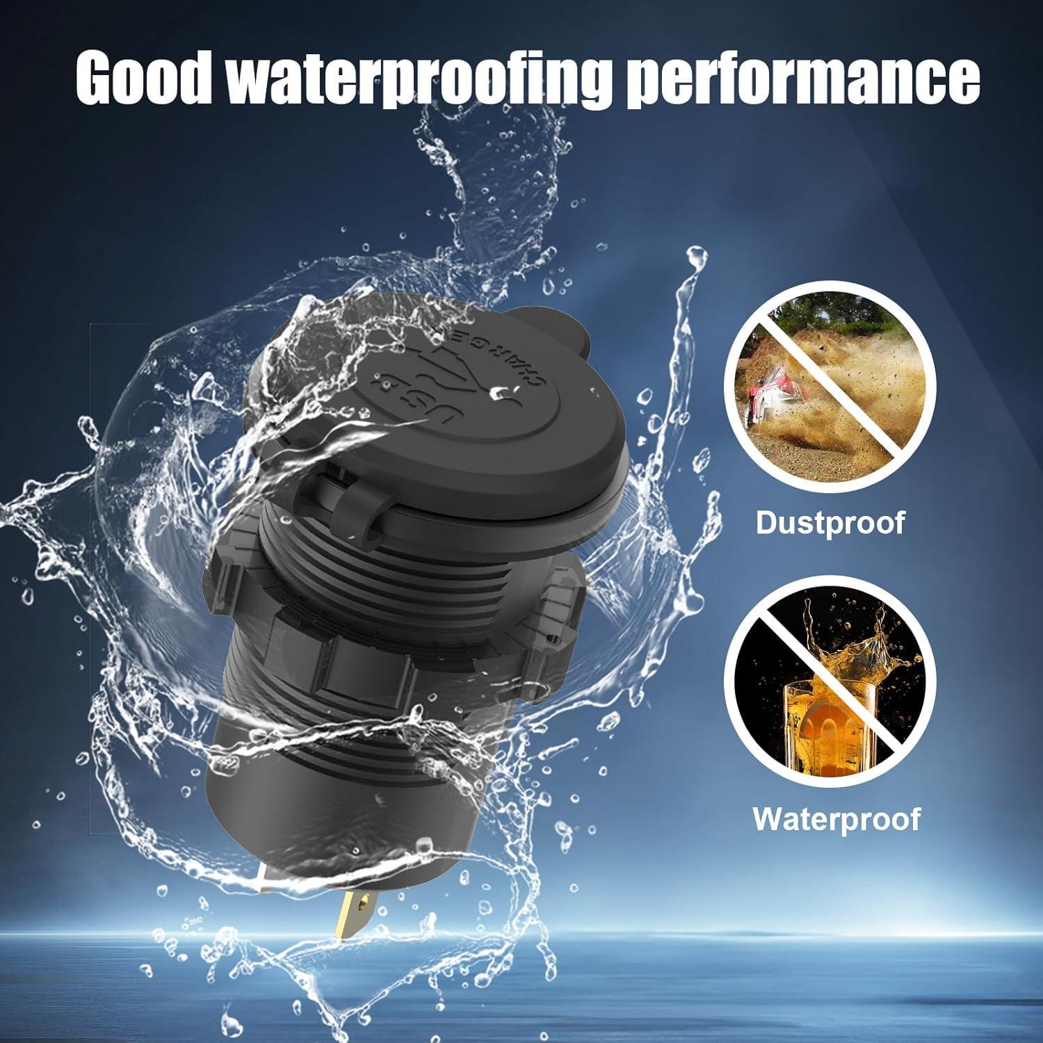 Cargador USB-C de Coche TIANWIDJEW 12V Doble 30W PD 18W QC3.0