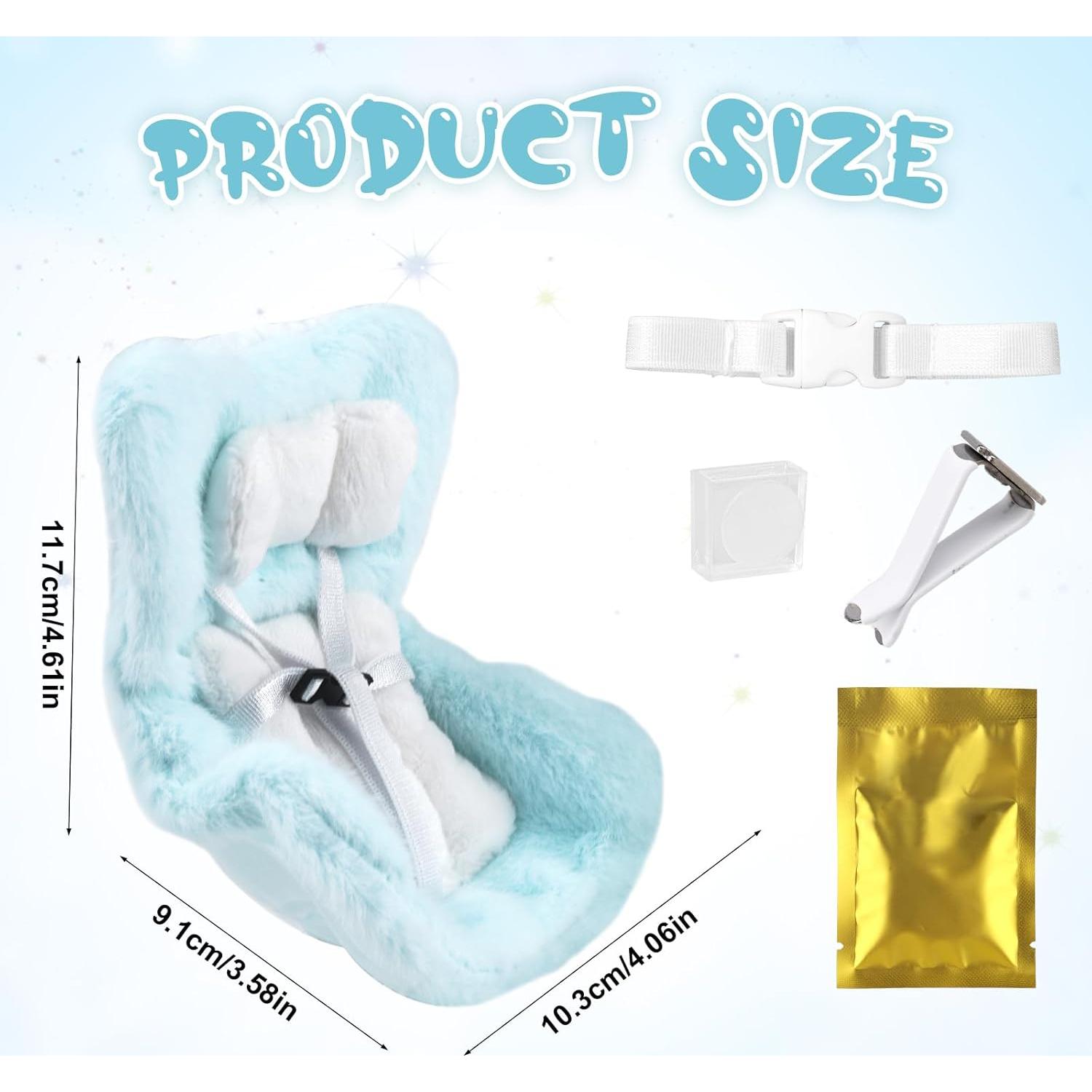 Asiento de coche para muñecas BOXOB 11.7x10.3x9.1cm Azul