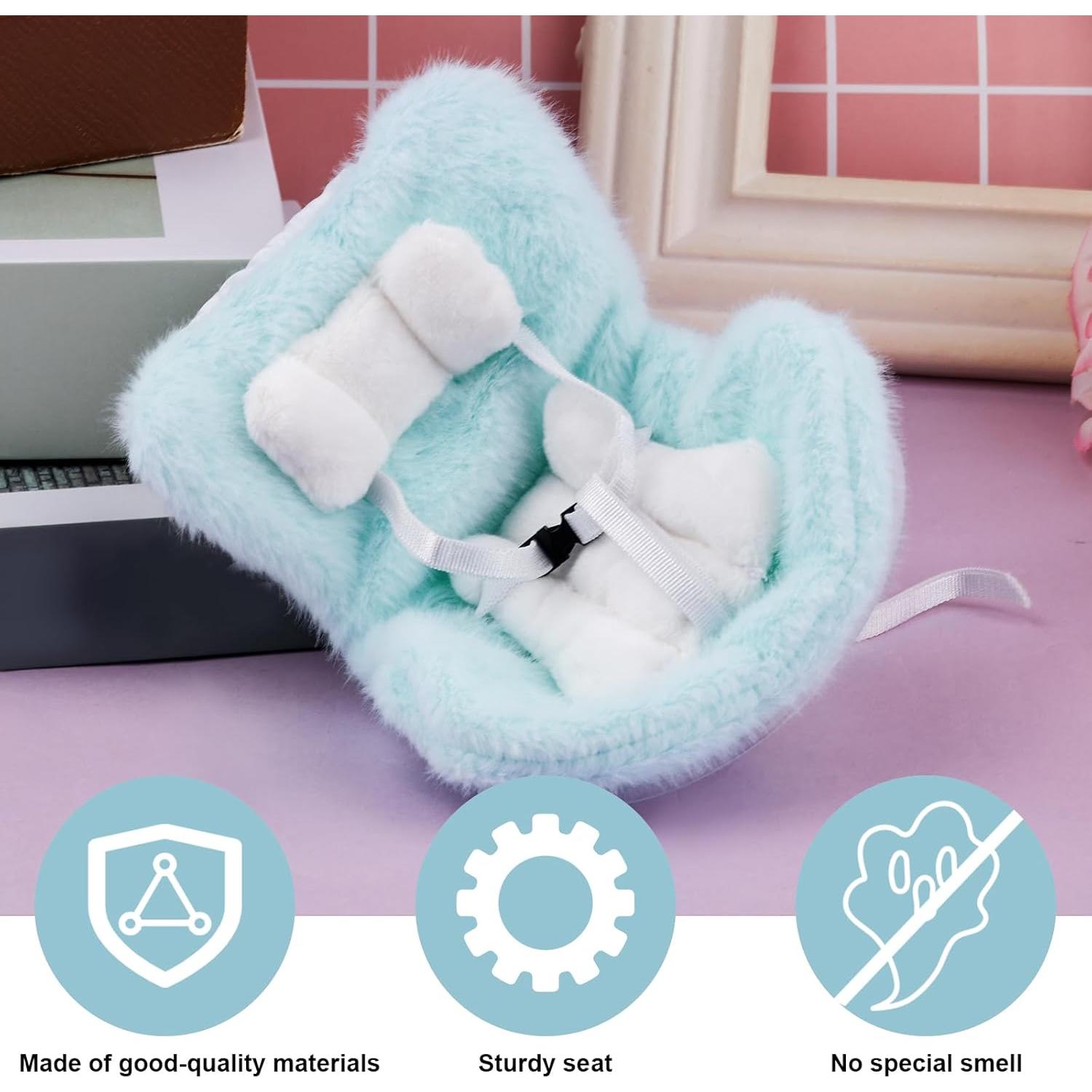 Asiento de coche para muñecas BOXOB 11.7x10.3x9.1cm Azul