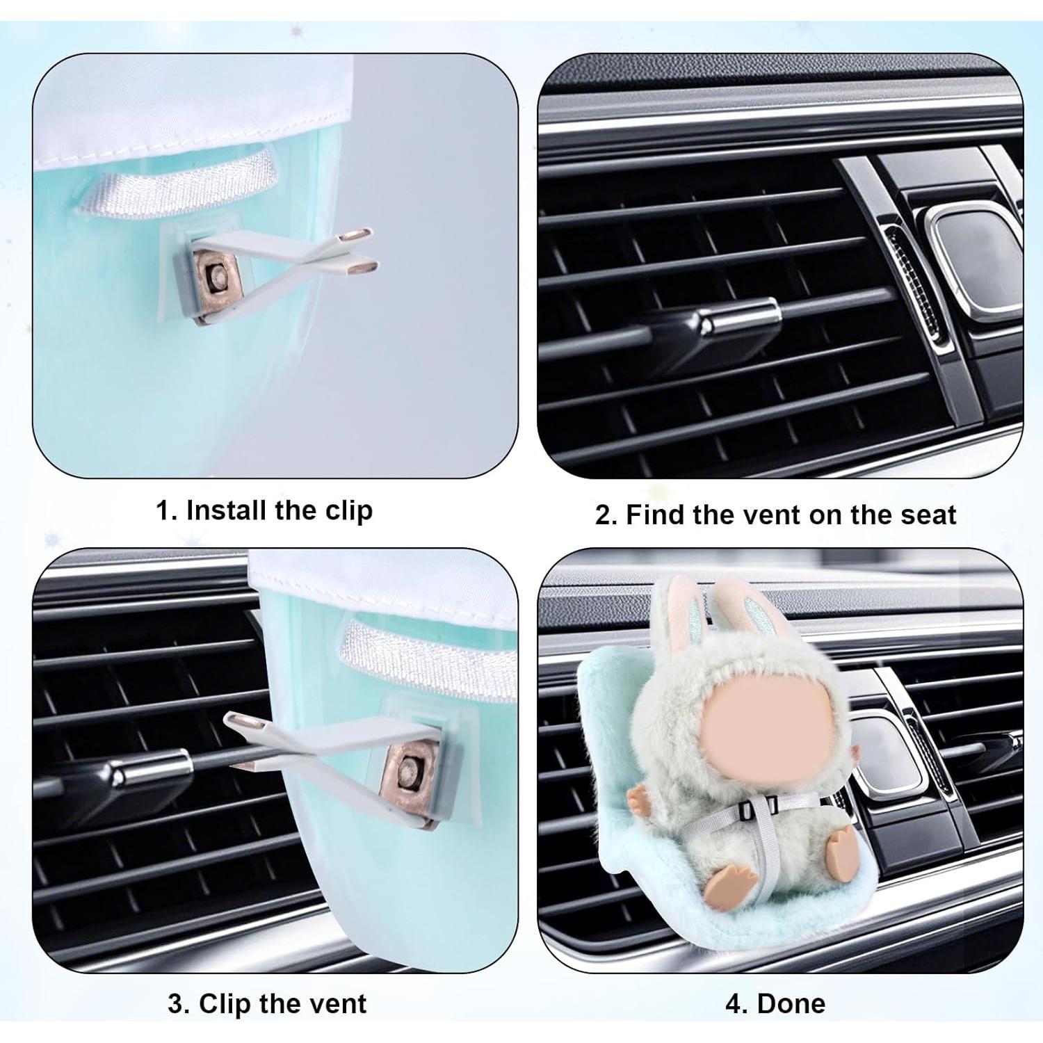 Asiento de coche para muñecas BOXOB 11.7x10.3x9.1cm Azul