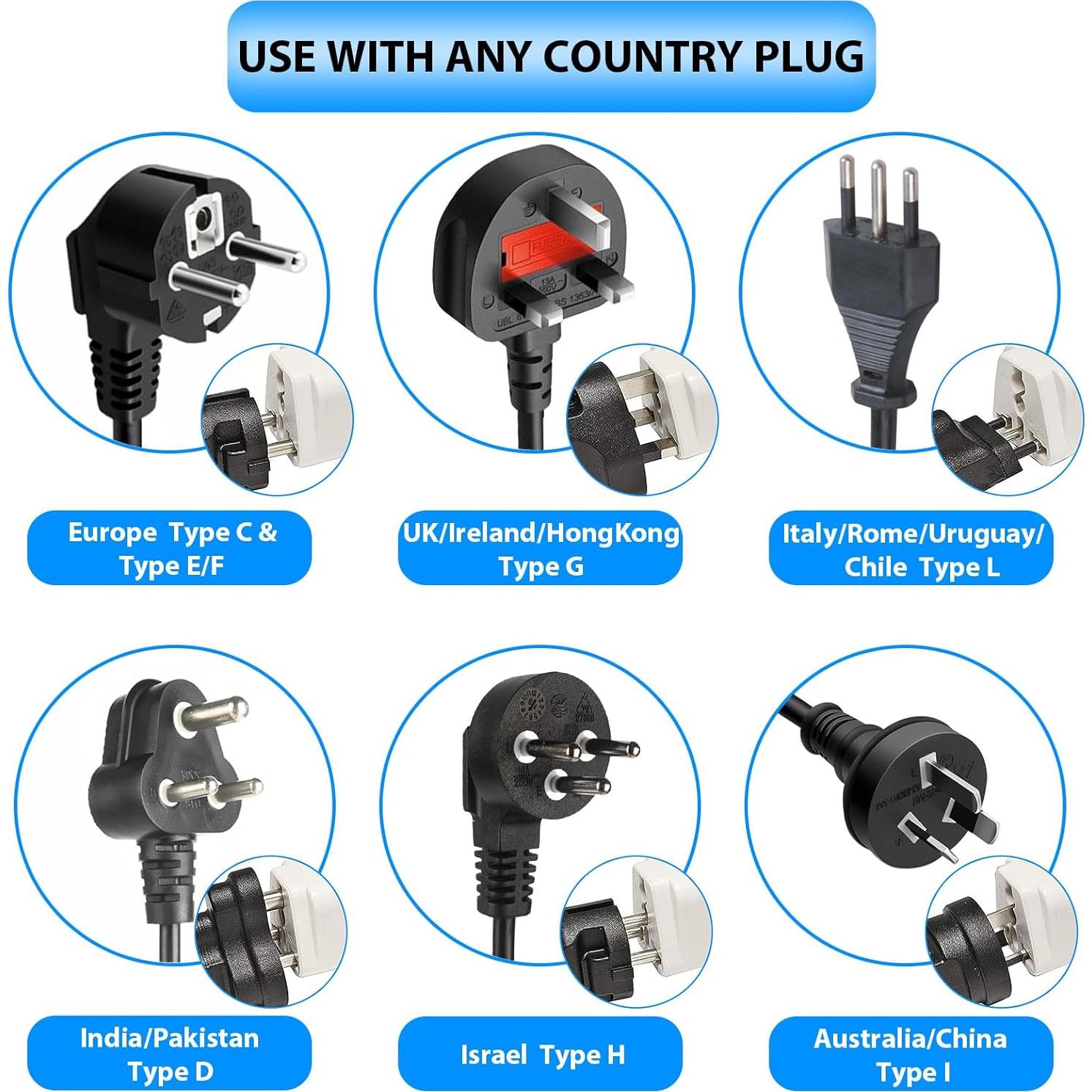 Adaptador de Enchufe Universal TiKeTaoKe - Paquete de 6