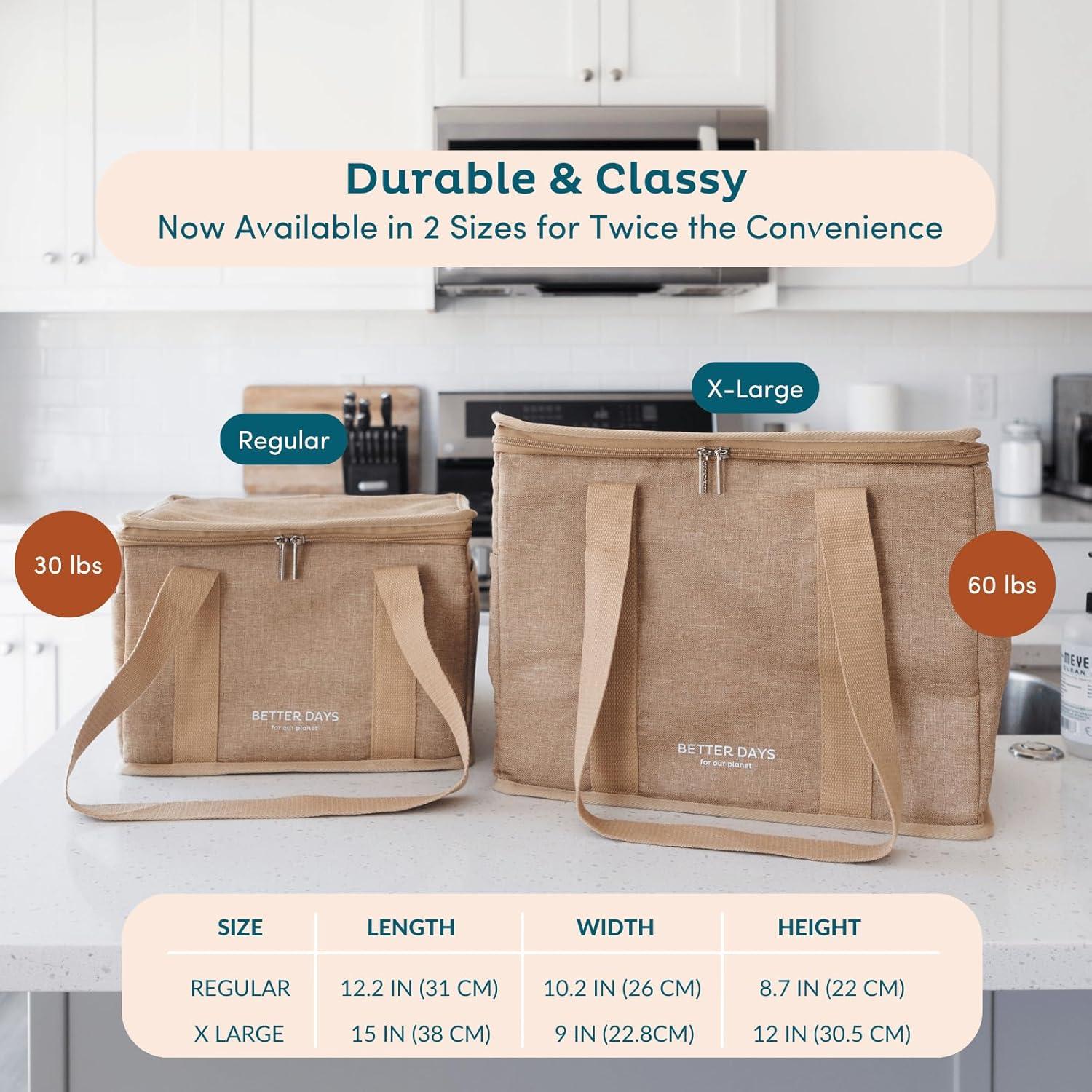 Bolsa de Compras Aislada Nook Theory XL Caramelo - Reutilizable y Plegable