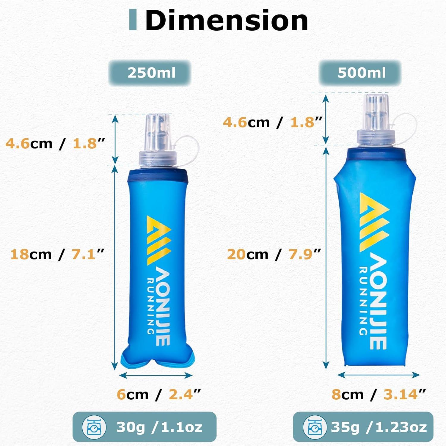 Botella de Agua Plegable YAPJEB 250 ml a Prueba de Fugas