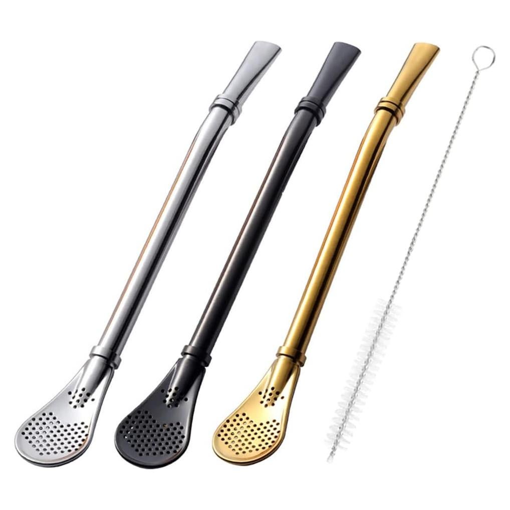 Bombillas de Acero Inoxidable Beruth para Yerba Mate - 3 Piezas