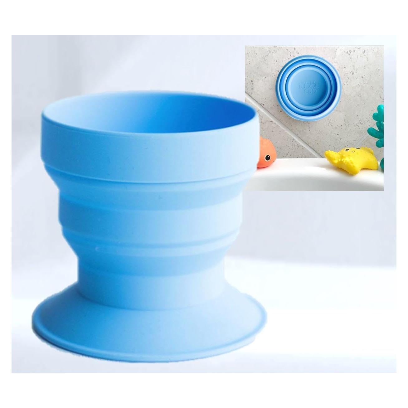 Taza de Baño TubbyCup Azul Plegable para Bebés - Libre de BPA