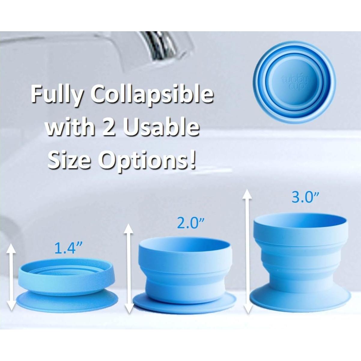 Taza de Baño TubbyCup Azul Plegable para Bebés - Libre de BPA