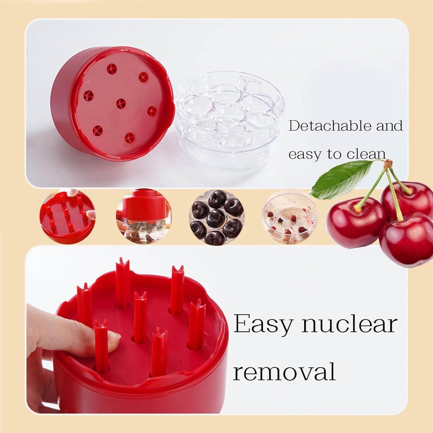 Deshuesadora de Cerezas Little Syohe 7 Agujeros Roja