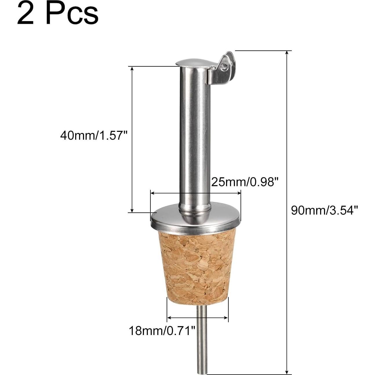 Vertedores de Botellas de Acero Inoxidable uxcell - 2 Piezas