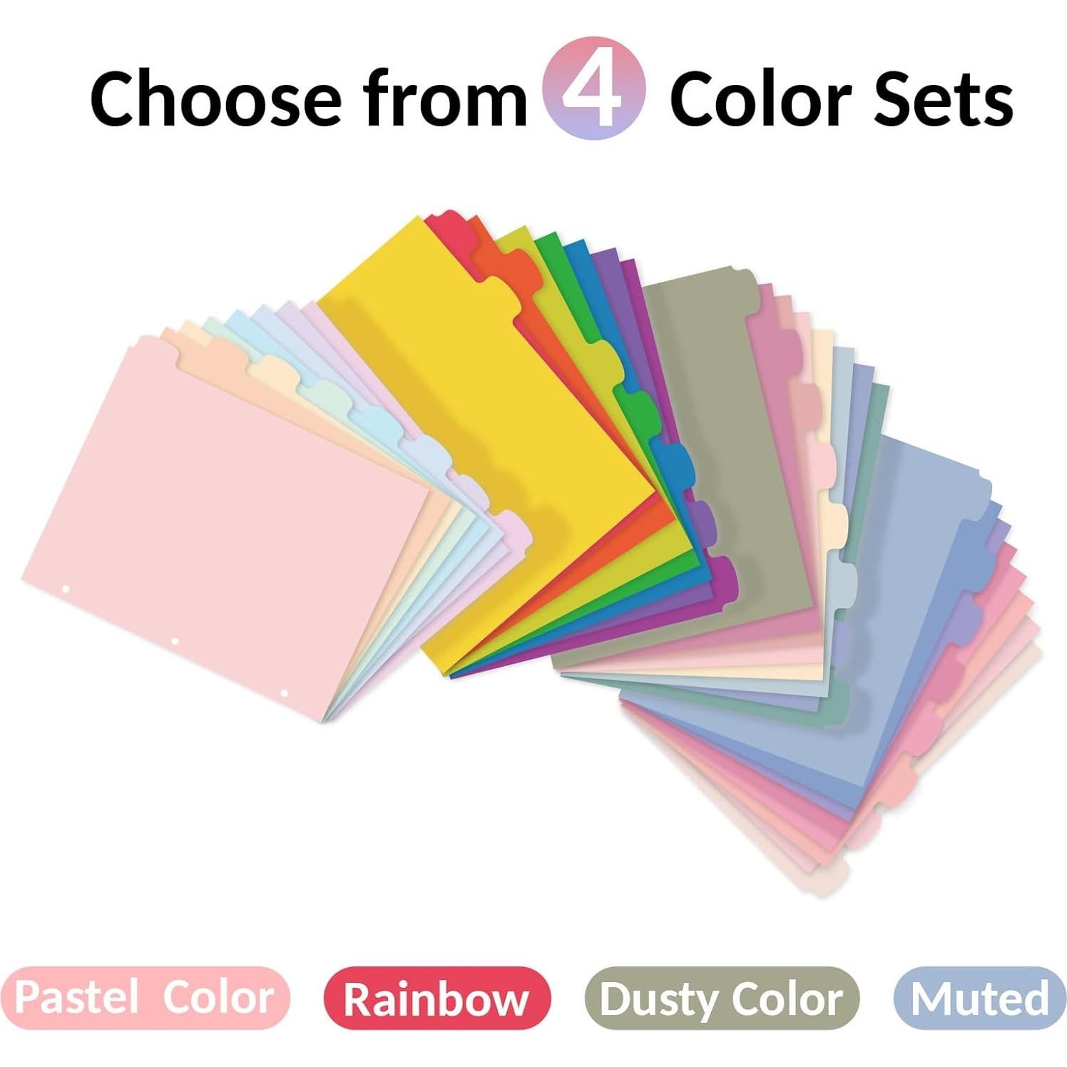 Divisores de Plástico Reutilizables Sooetz 8 Pestañas Color Pastel