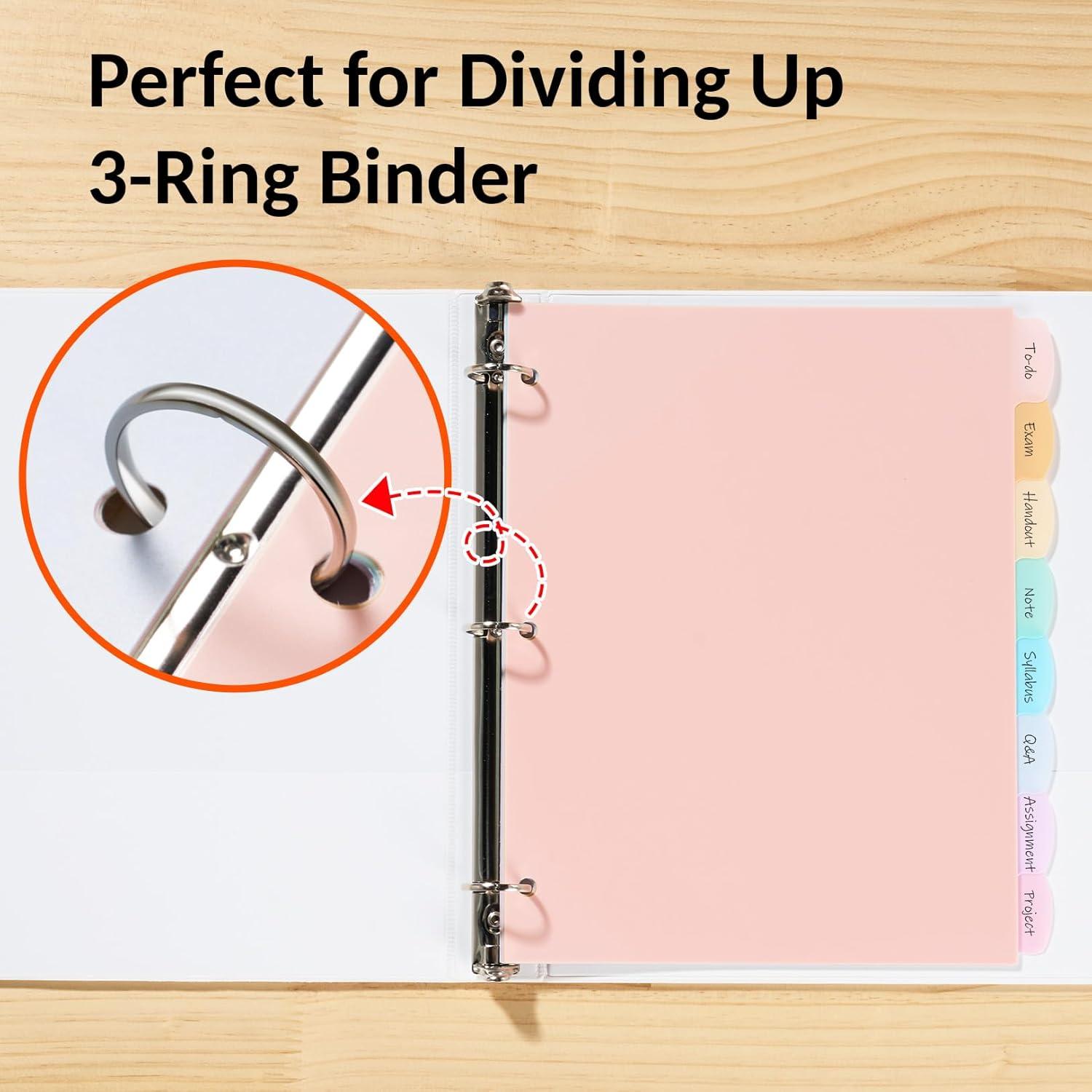 Divisores de Plástico Reutilizables Sooetz 8 Pestañas Color Pastel