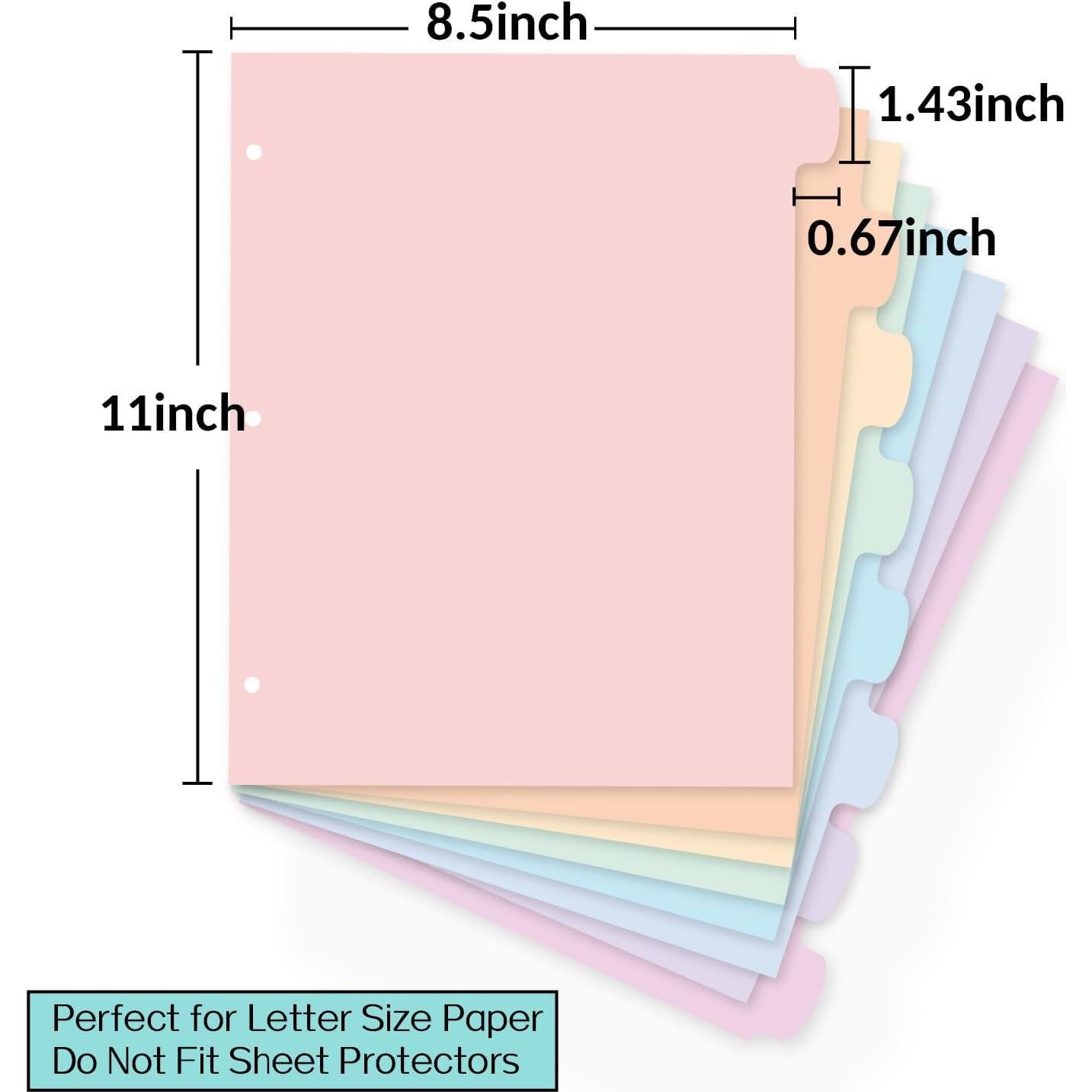 Divisores de Plástico Reutilizables Sooetz 8 Pestañas Color Pastel