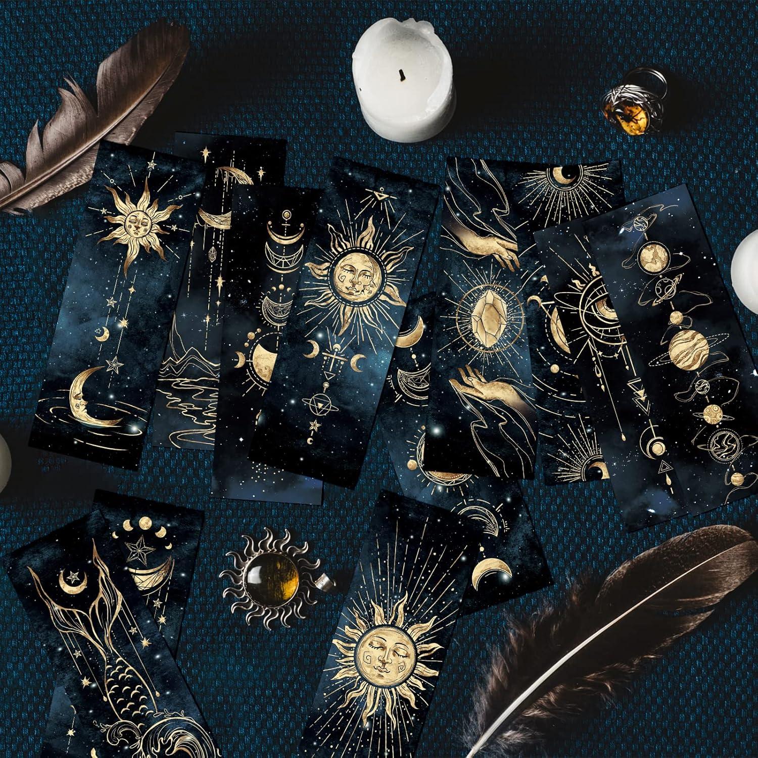 12 Marcadores de Libros Anseal Cielo Nocturno 5x15cm