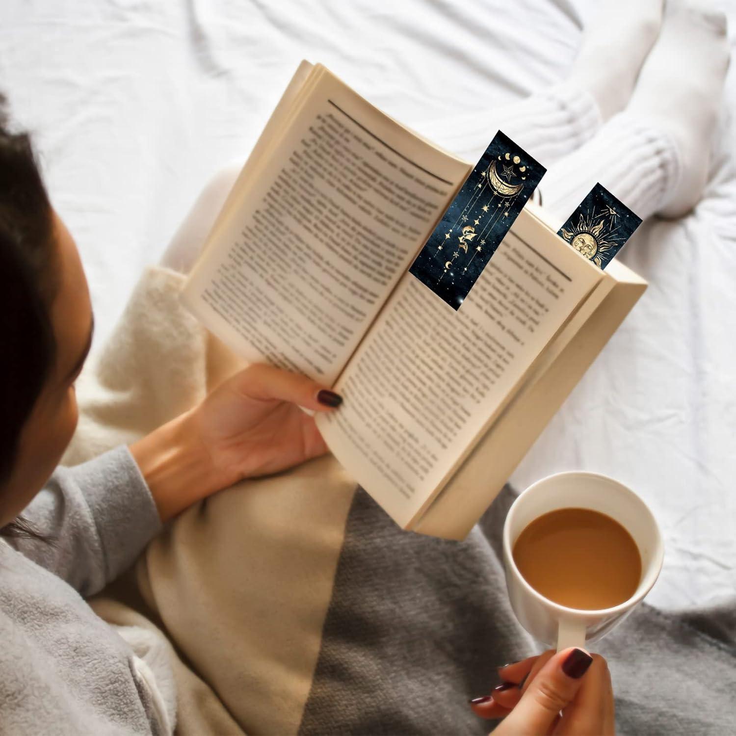 12 Marcadores de Libros Anseal Cielo Nocturno 5x15cm