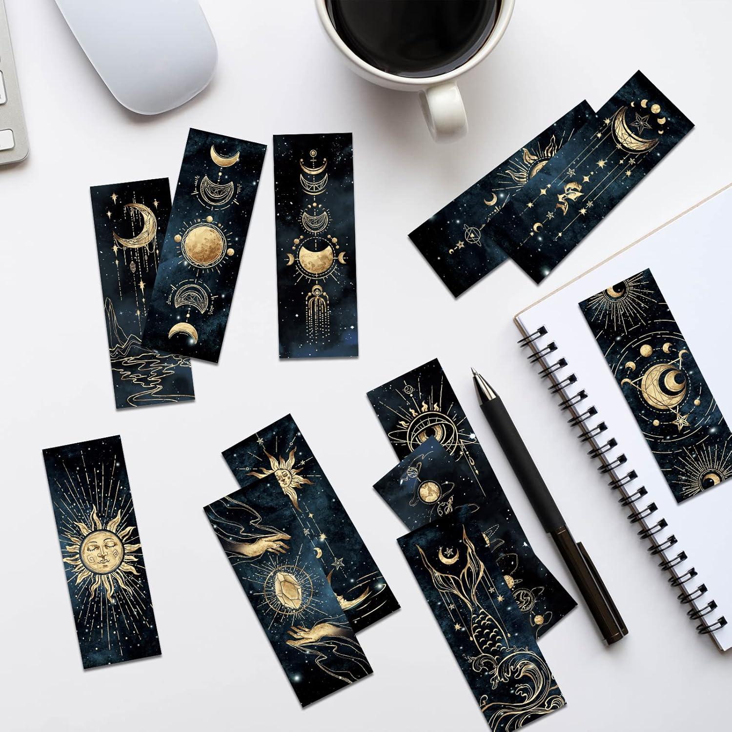 12 Marcadores de Libros Anseal Cielo Nocturno 5x15cm