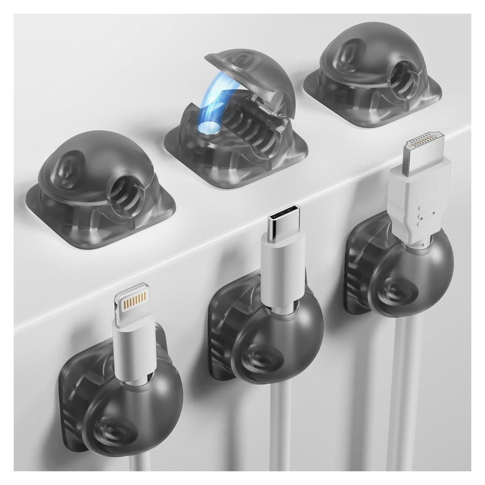 Organizador de Sujetacables 6 Pack Smofish Negro Transparente