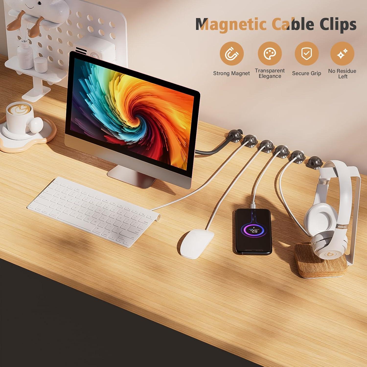 Organizador de Sujetacables 6 Pack Smofish Negro Transparente