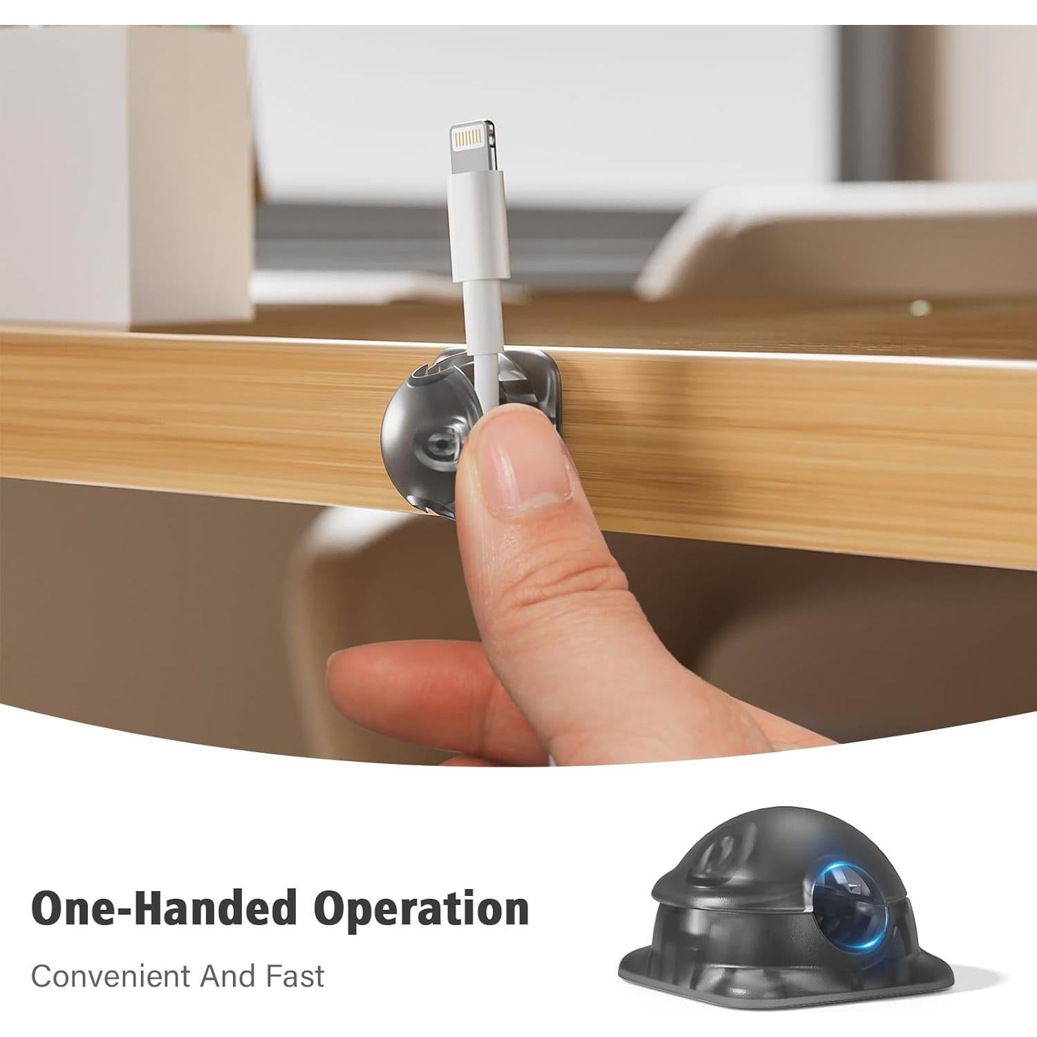 Organizador de Sujetacables 6 Pack Smofish Negro Transparente