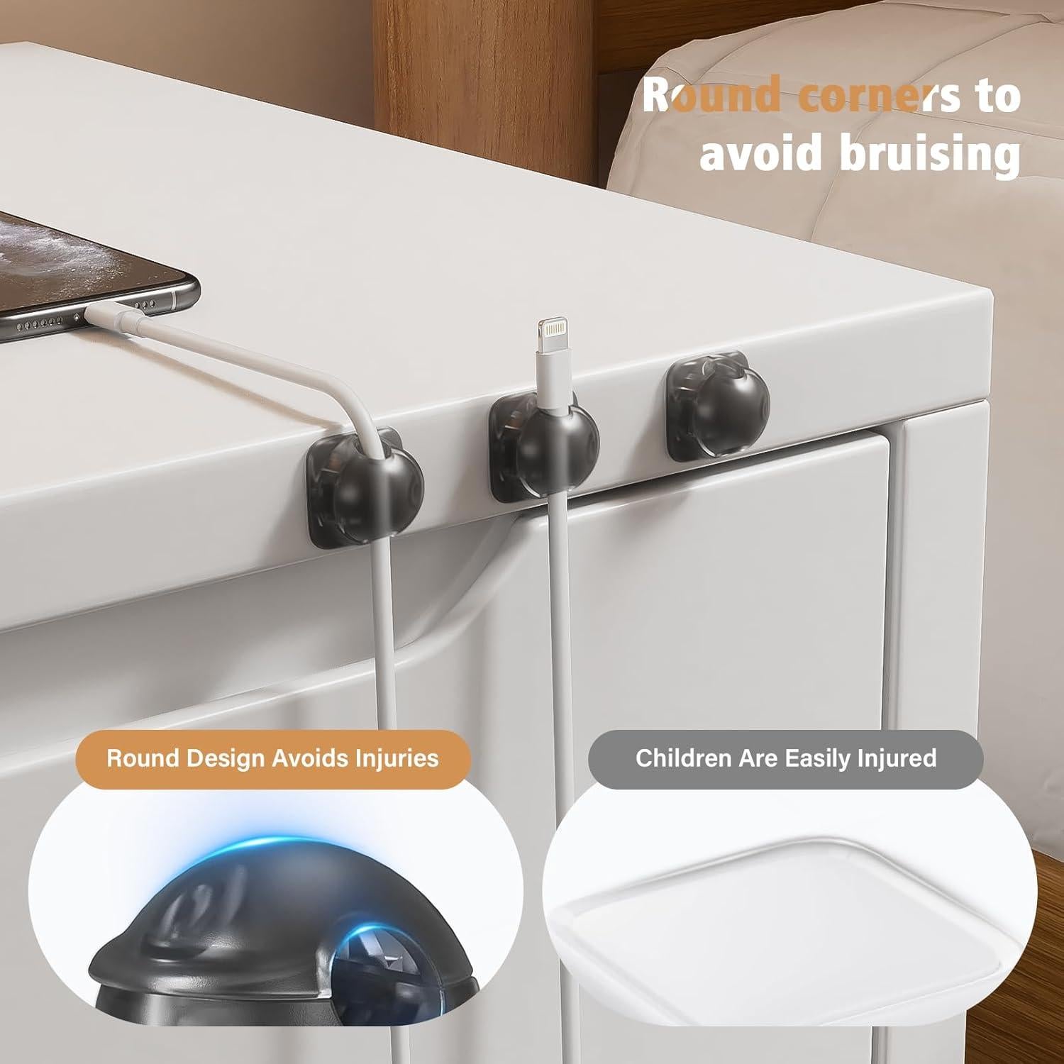 Organizador de Sujetacables 6 Pack Smofish Negro Transparente