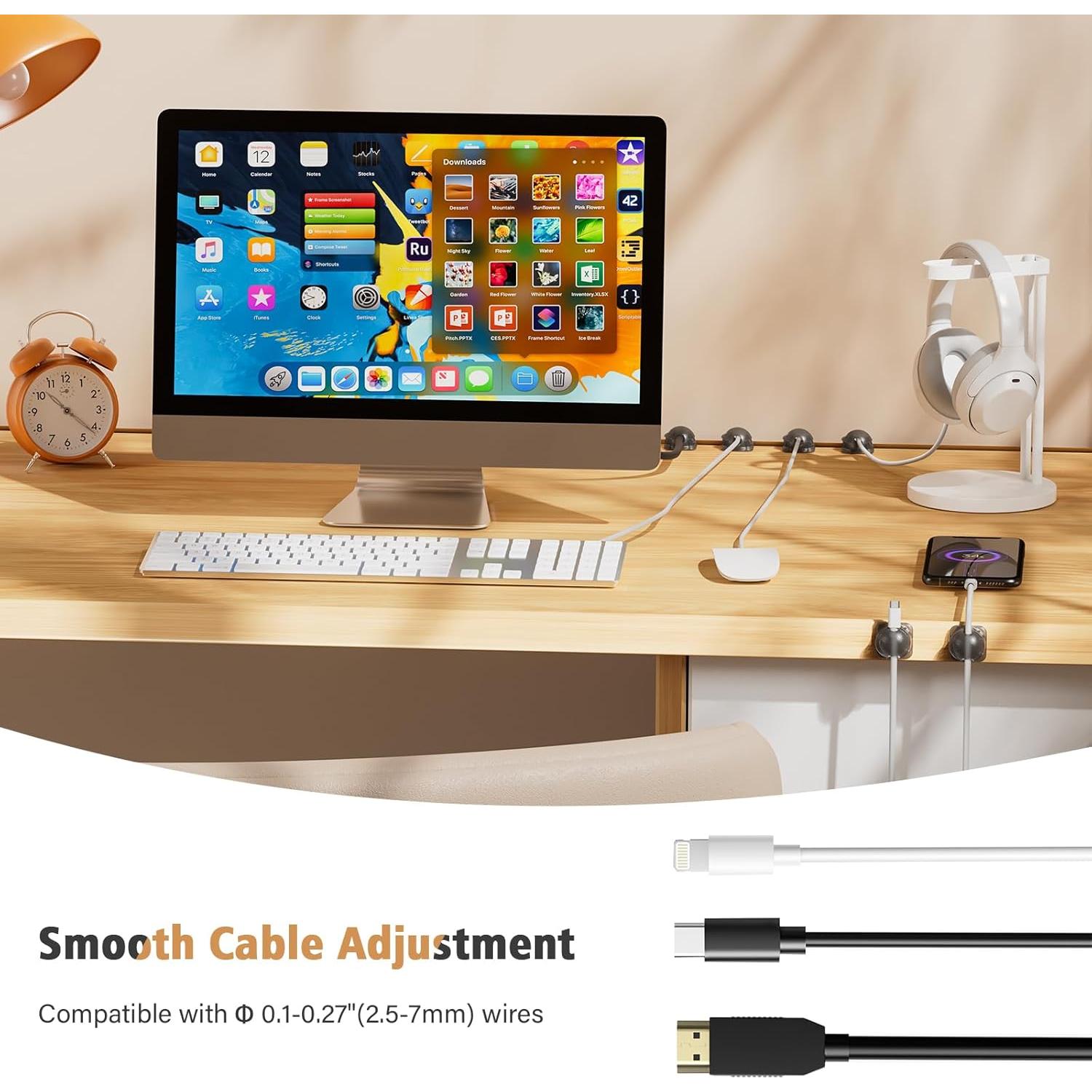 Organizador de Sujetacables 6 Pack Smofish Negro Transparente