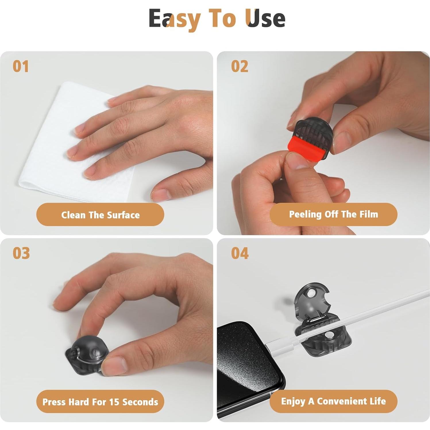 Organizador de Sujetacables 6 Pack Smofish Negro Transparente