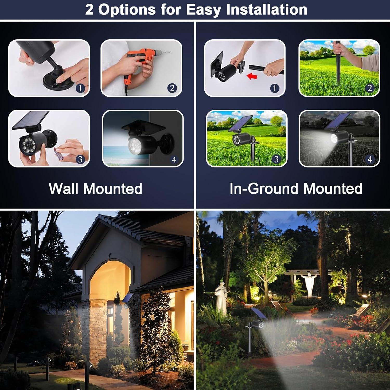 Luces de Movimiento Solar CAHOUGSMT 2000LM IP67 para Exteriores