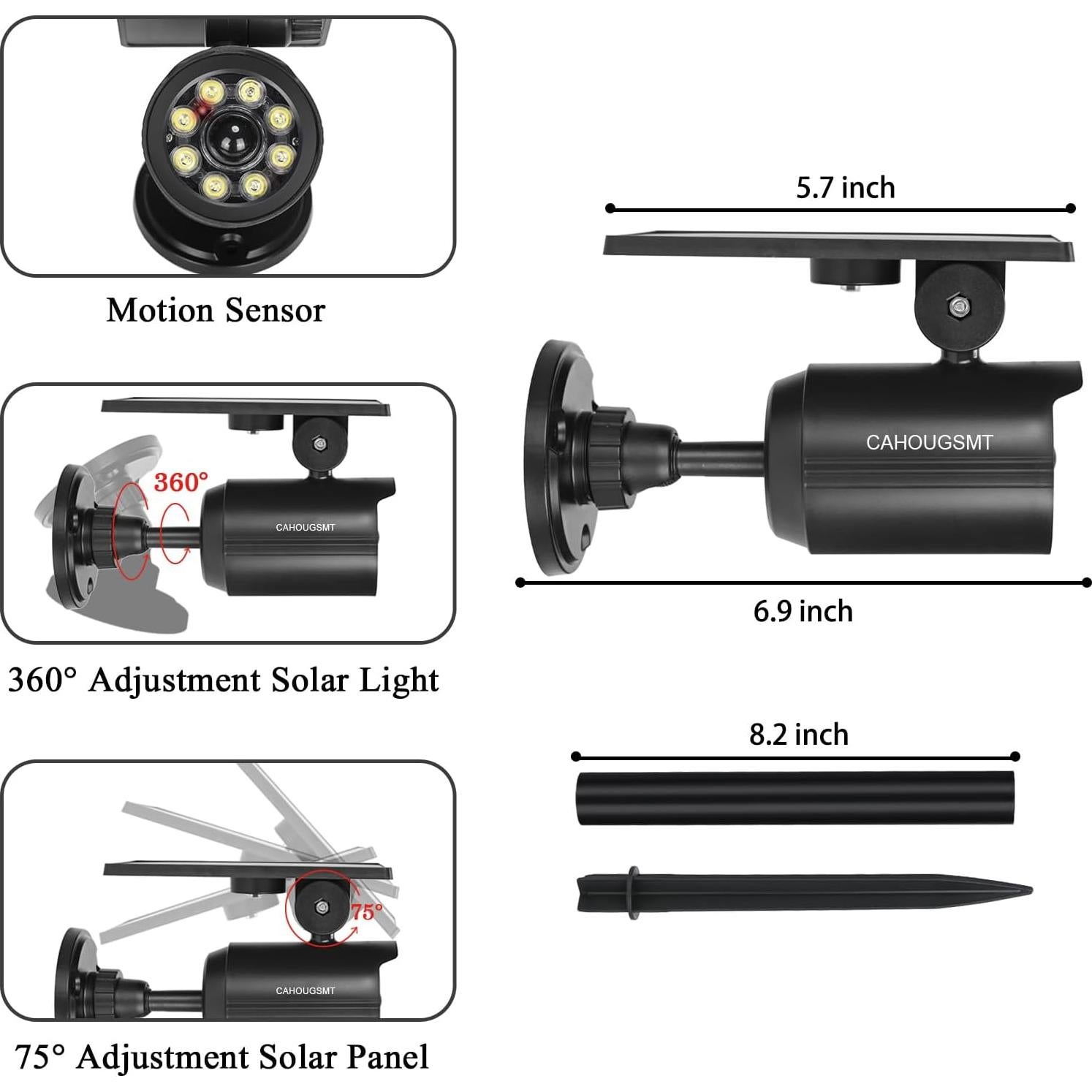 Luces de Movimiento Solar CAHOUGSMT 2000LM IP67 para Exteriores