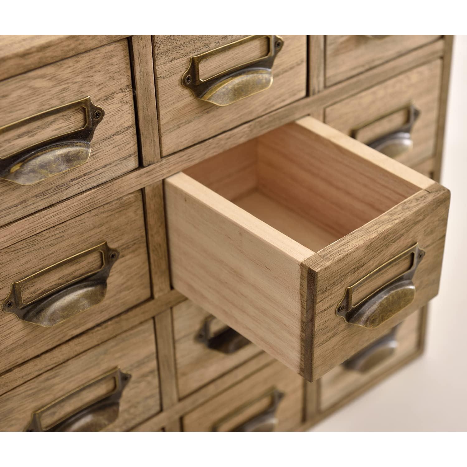 Gabinete de Almacenamiento KIRIGEN 9 Cajones Madera 36x16x26.6cm