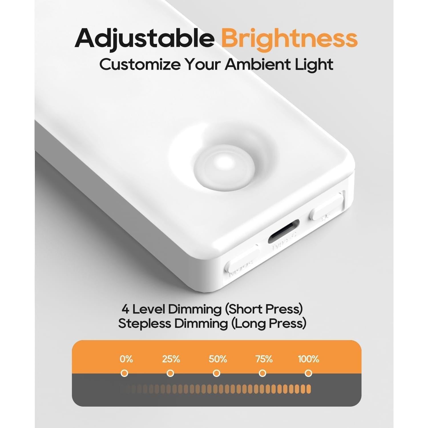 Iluminación Bajo Gabinete Auxoda 33 cm LED Inalámbrica 3000K