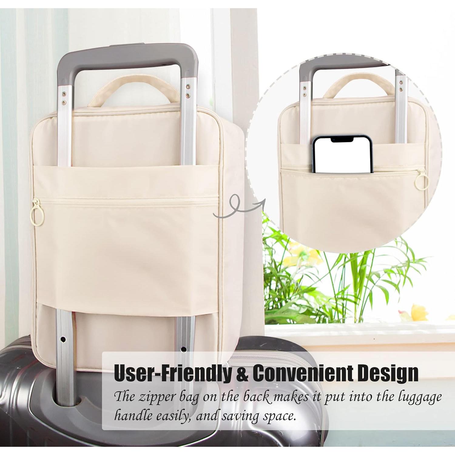 Bolsa de Zapatos de Viaje Ebbniur Impermeable 3 Pares Beige