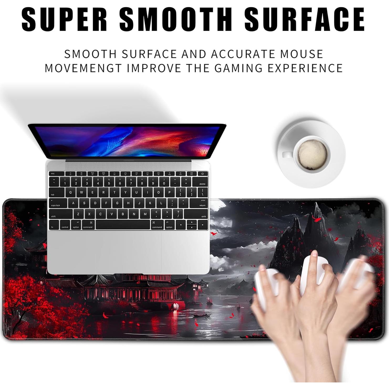 Alfombrilla de escritorio MiaVibte XL 80x30 cm luna río