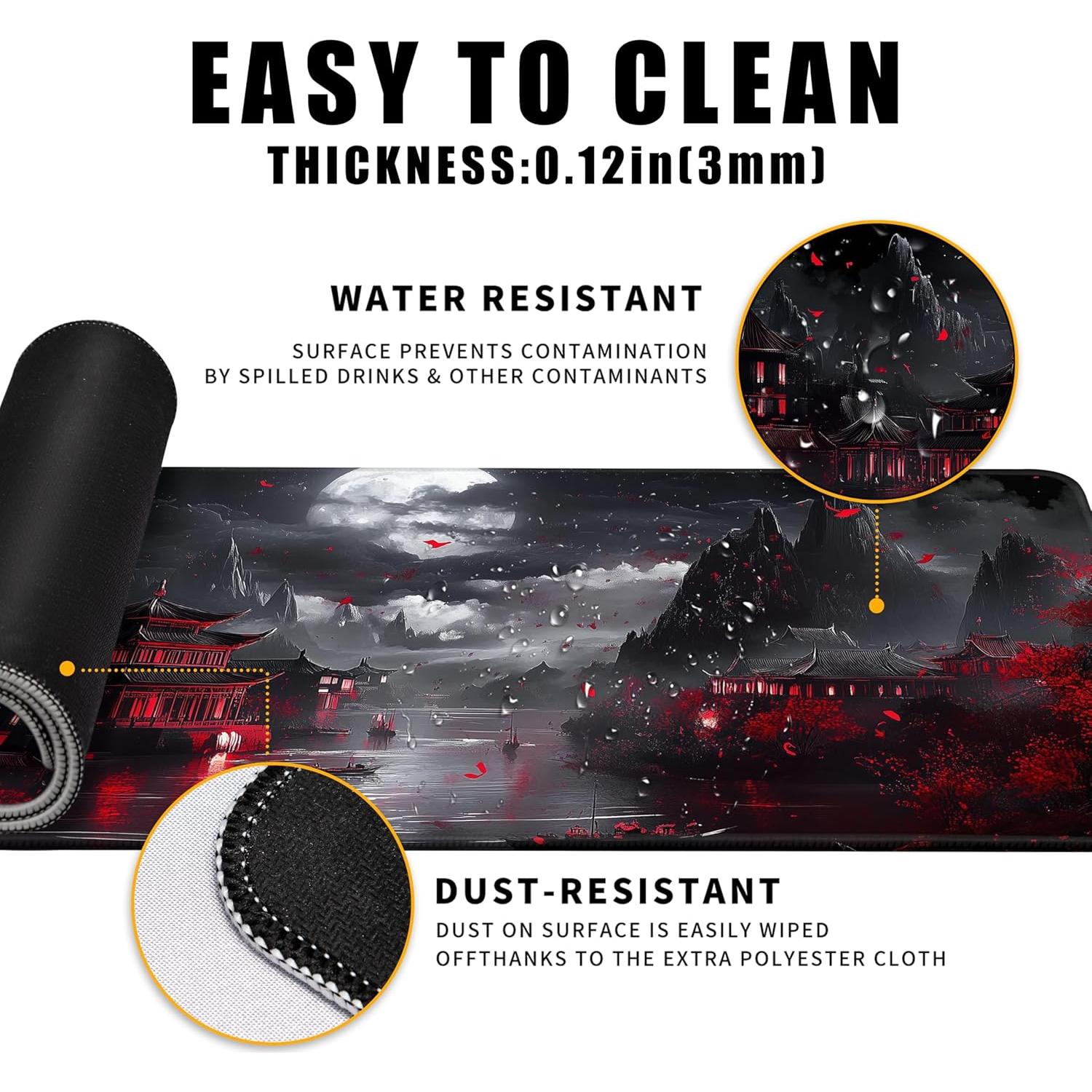 Alfombrilla de escritorio MiaVibte XL 80x30 cm luna río