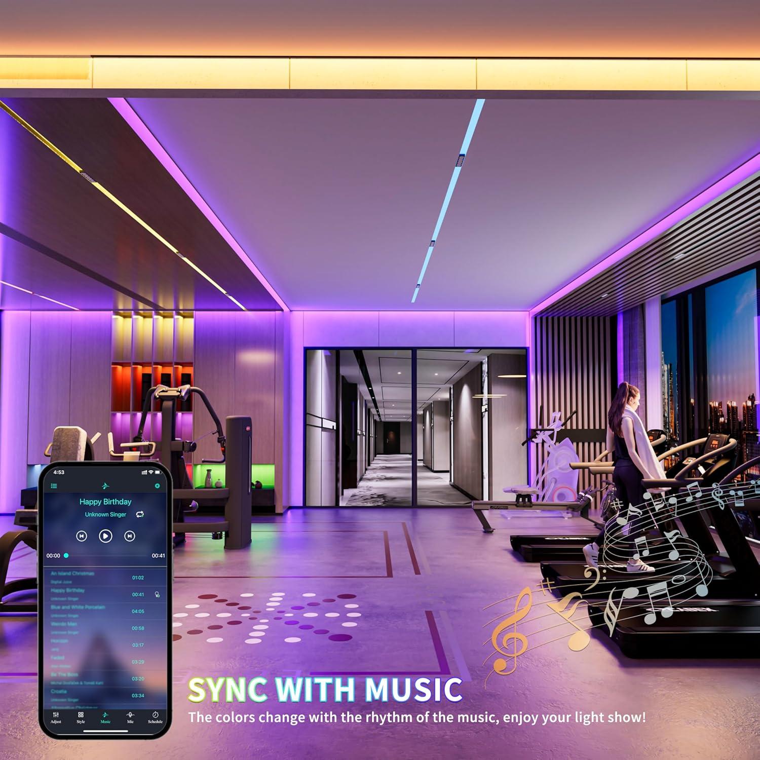 Tira LED COB RGB PAUTIX 1.5m USB 5V con Control Bluetooth