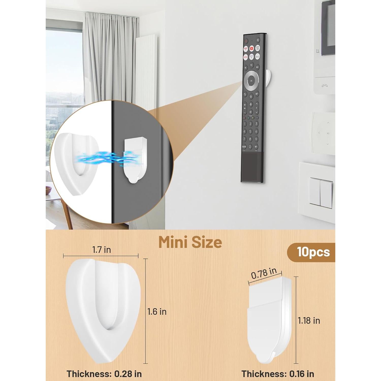 Soporte Magnético para Control Remoto Gliship 10 Piezas Rojo