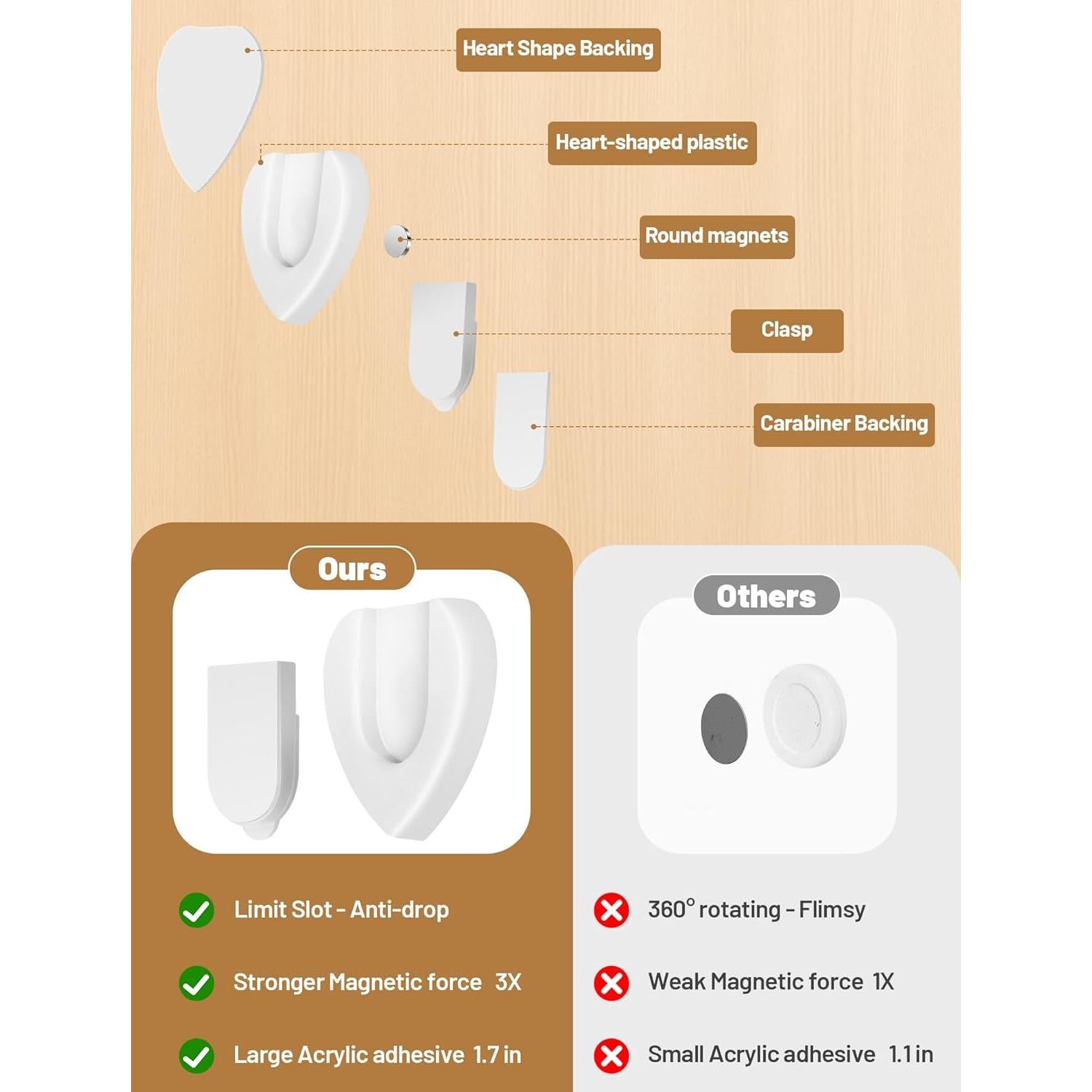Soporte Magnético para Control Remoto Gliship 10 Piezas Rojo