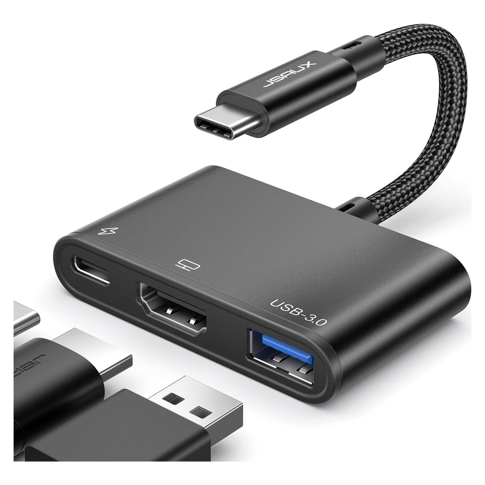 Adaptador Multiport Digital AV JSAUX 4K HDMI USB C 100W