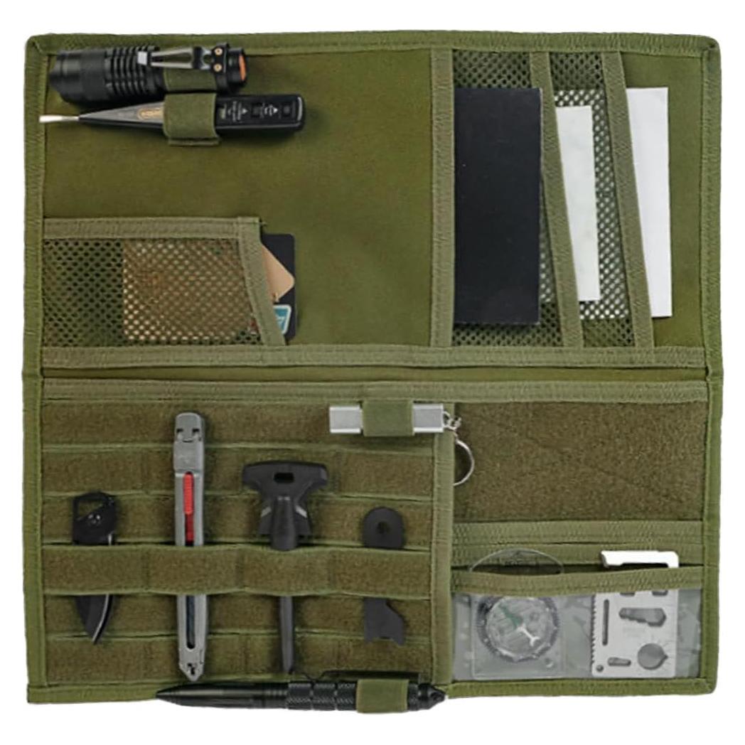 Organizador de Visera Solar Táctico ZIMISI 36.3x34.9cm Verde Militar